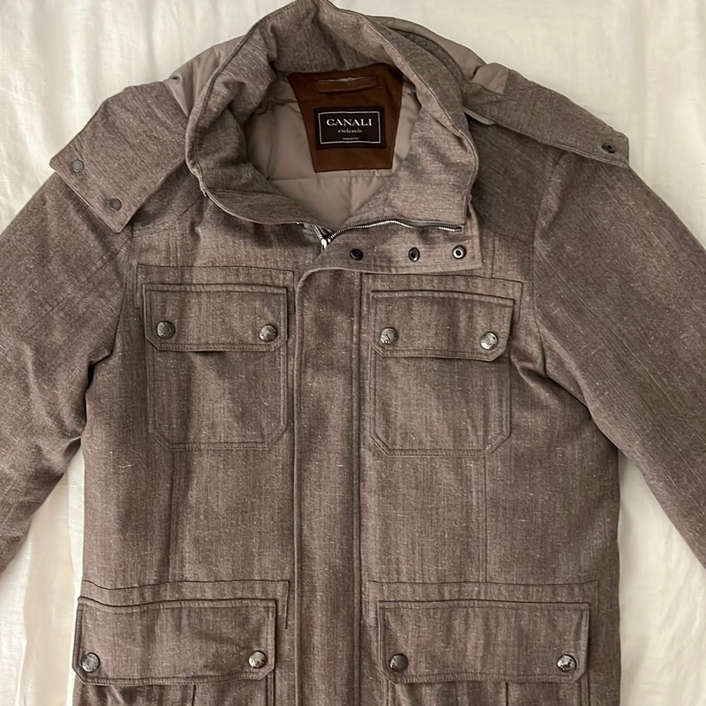 Canali winter coat - medium - cashmere/wool - brown